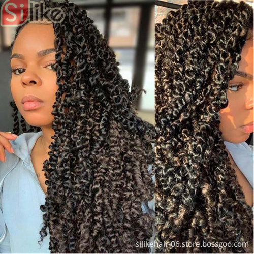 Pre-twisted Passion Twist Hair 22 inch Passion Twist Crochet Hair Pre Looped Bohemian  Synthetic Braiding Passion Twist hair
